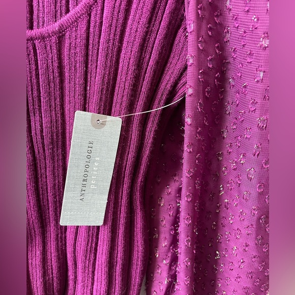 NWT Anthropologie Plum/Purple Long sleeve Sweater - Picture 9 of 14